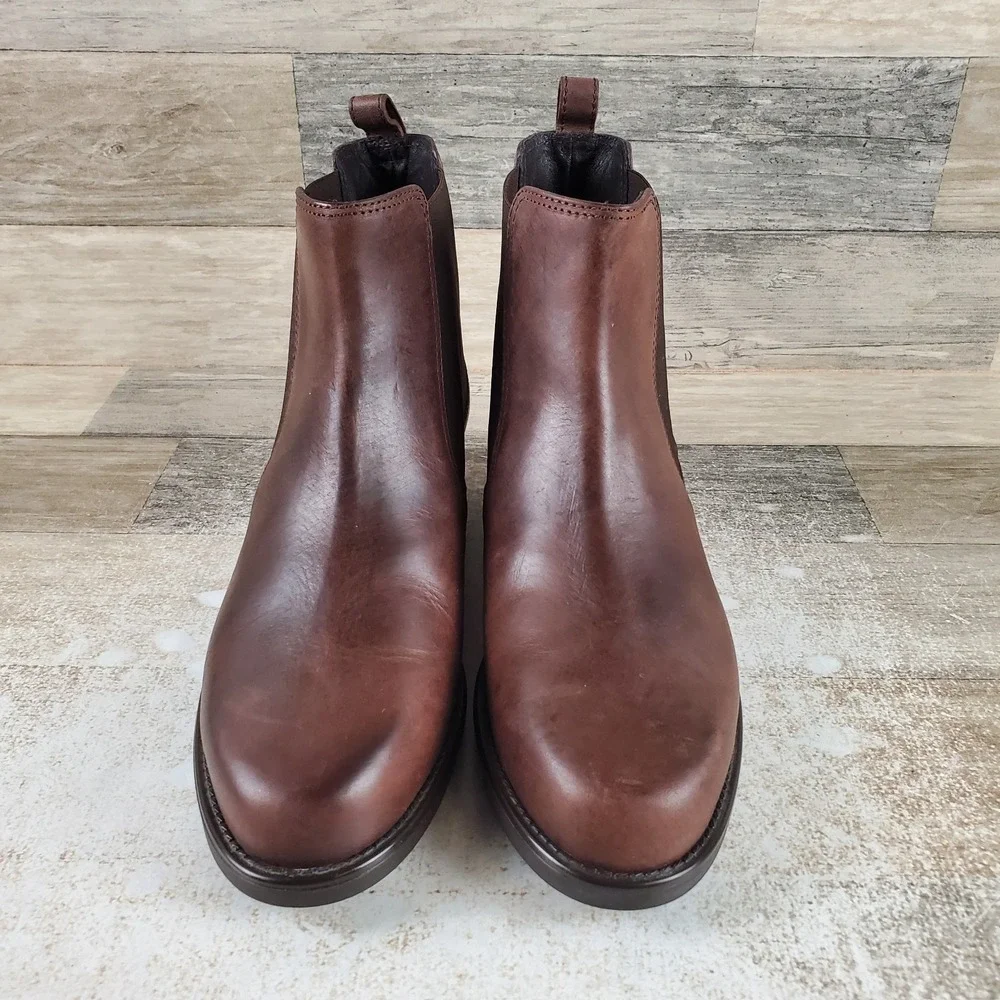 SAS Delaney Womens Chelsea Ankle Boot Sz 7 - 7.5 Brown Comfort Leather Pull On
